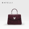 BAFELLI Floral Leather Business Doctor Bag in Pine Forest