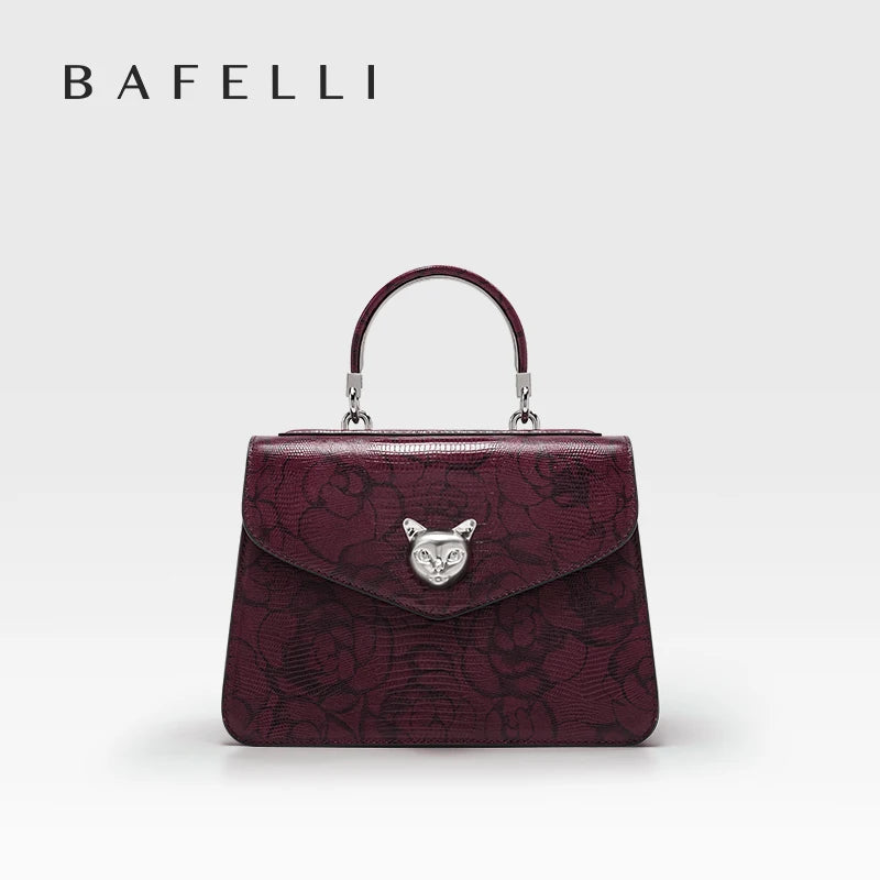 BAFELLI Floral Leather Business Doctor Bag in Pine Forest