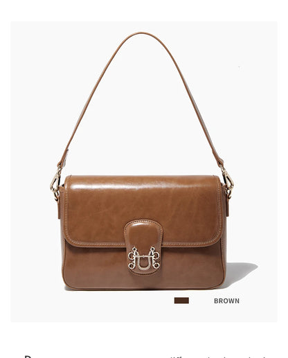 FOXER Split Cowhide Leather Crossbody Bag