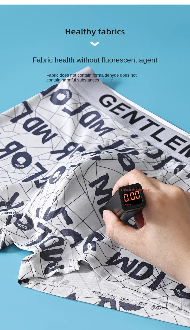 Men's Ice Silk Boxer Shorts - ShopHub