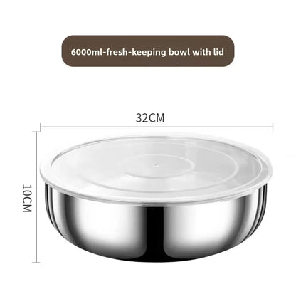 Large Stainless Steel Mixing Bowls - Rust Resistant Kitchen Utensils for Dough, Pasta, Vegetables, and Soups