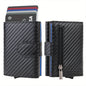 Rfid Credit Card Holder Wallets Men Black Magic Trifold Leather Slim Mini Wallet Small Money Bag Male Purses Carteira Masculina