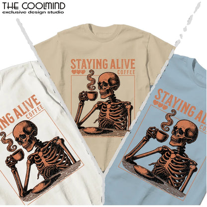 COOLMIND U0020 Skull Graphic Cotton Tee