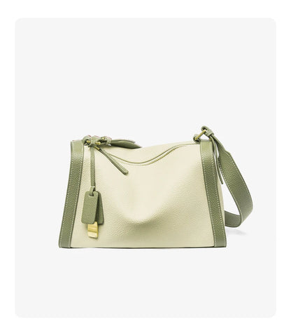 Women's Cowhide Leather Shoulder Bag Vintage Soft Messenger Handbag Fashion Crossbody Bags Female Underarm Bag DF900083S