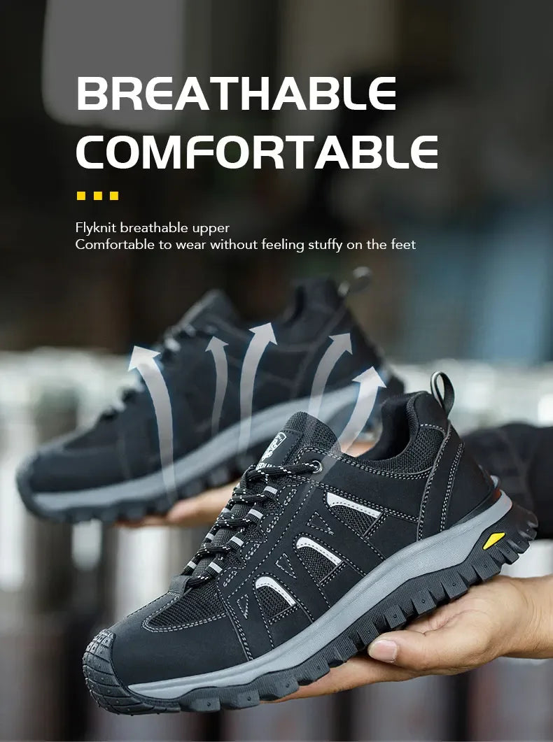 Kankeirr Men’s Steel Toe Work Shoes - ShopHub