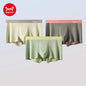 MiiOW Silky Men's Underwear - 3Pcs Cotton Antibacterial Seamless Breathable Boxers Briefs