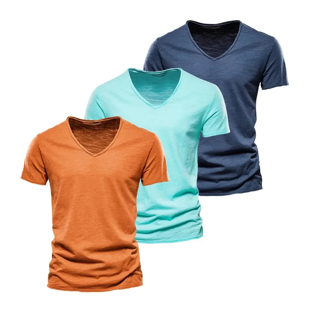 AIOPESON 3 Pack of 100% Cotton Men's T-Shirts - ShopHub