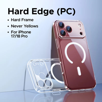 UGREEN Never Yellow PC Magnetic Case for iPhone 18 17 Pro 18Pro Max Shockproof Anti-Yellowing Clear Hard Cover for MagSafe Cases