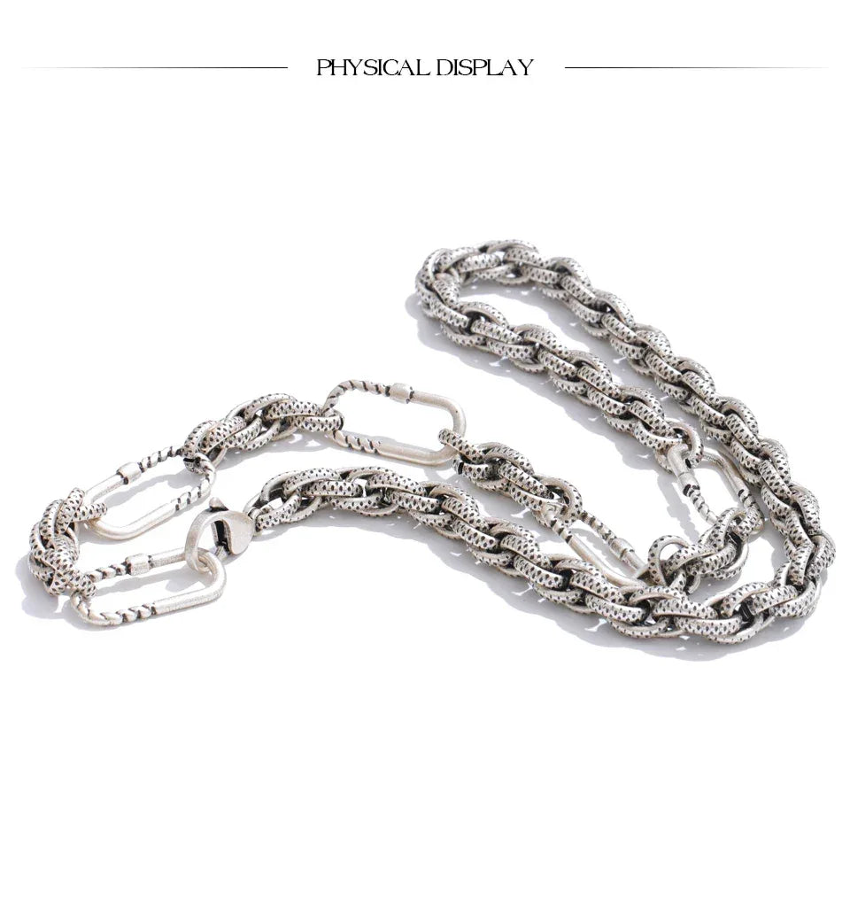 55cm Fashion Classic Stainless Steel Metal Chain Necklace - ShopHub