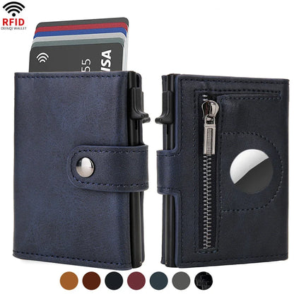Carbon Fiber Rfid Blocking Mens Credit Card Holder Airtag Wallet