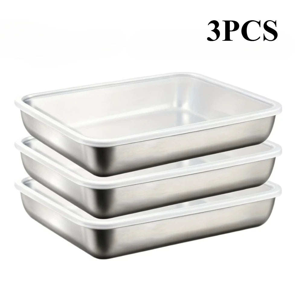 1/2/3/4/5/6Pcs Stainless Steel Food Containers