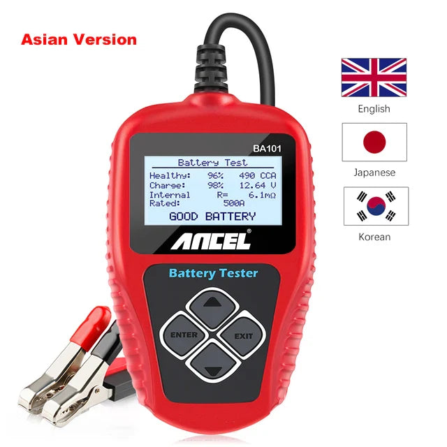 BA101 Car Battery Tester – 12V Load Analyzer (100–2000 CCA) Habicare
