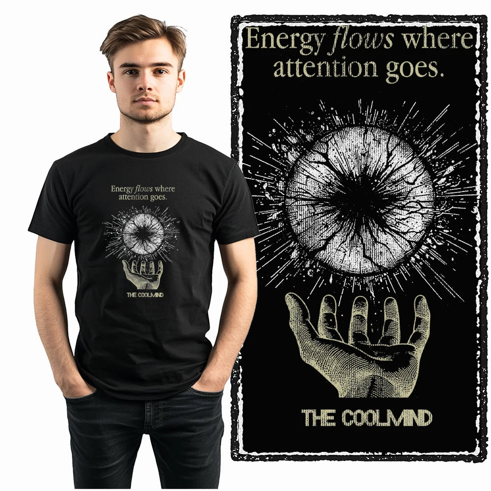 COOLMIND Cosmic Focus Graphic Cotton T-Shirt | Streetwear