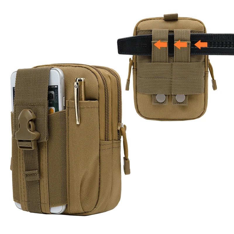 Tactical Waist Bag Belt Leg Hanging Fanny Pack Waterproof EDC Pouch Motorcycle Riding Hiking Hunting Outdoor Waist Pack for Men