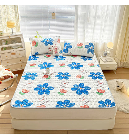 Cooling silk mattress pad set from ShopHub NZ, designed for comfort and breathability during summer nights.
