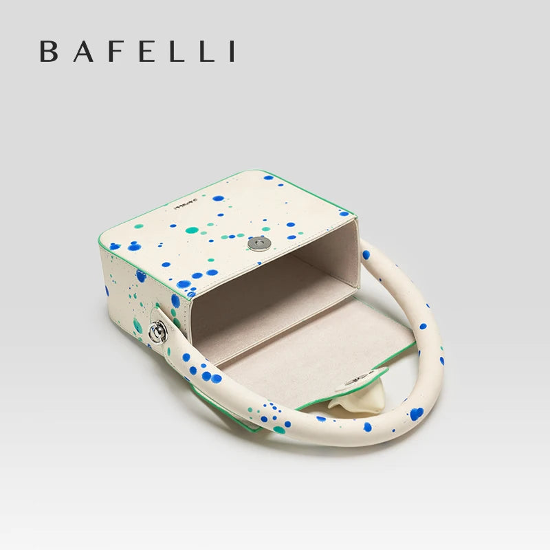 BAFELLI 2026 NEW WOMEN'S HANDBAG BOXY GENUINE LEATHER ORIGINAL DESIGNER LUXURY BRAND CAT SHOULDER FASHION BAGS STYLISH PURSE