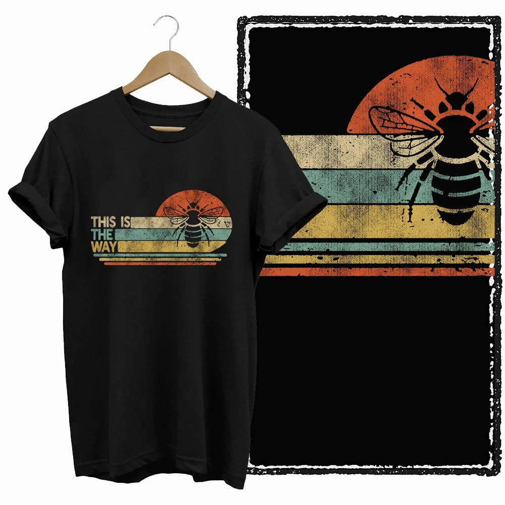 COOLMIND Black Bee Graphic Cotton T-Shirt | Women's Relaxed Fit