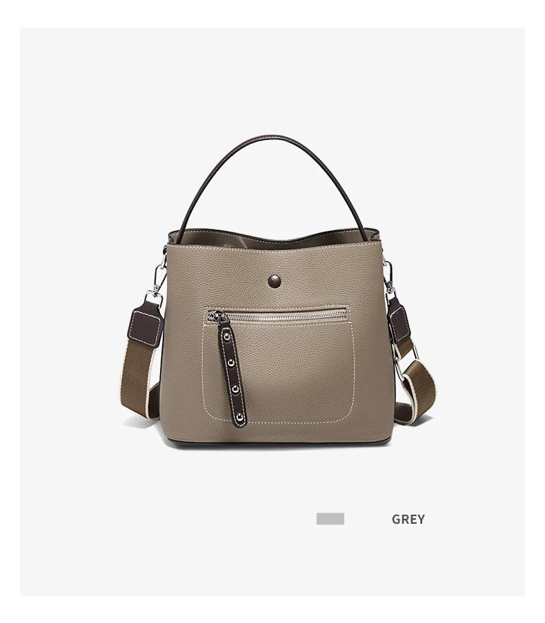FOXER New Lady's Handbag Fashion 2026 Spring Summer Genuine Leather Casual Women Tote Bag Large Capacity Crossbody Shoulder Bag