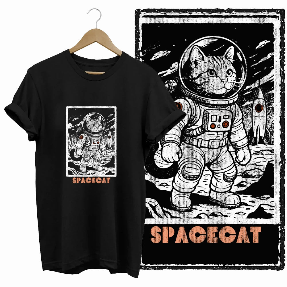 COOLMIND Cat Lover Graphic Cotton T-Shirt | Women's Relaxed Fit