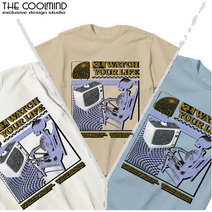 COOLMIND U0005 Funny Skull Graphic Cotton Tee