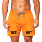 DESMIIT S75 Letter-Detail Swim Shorts with Pocket