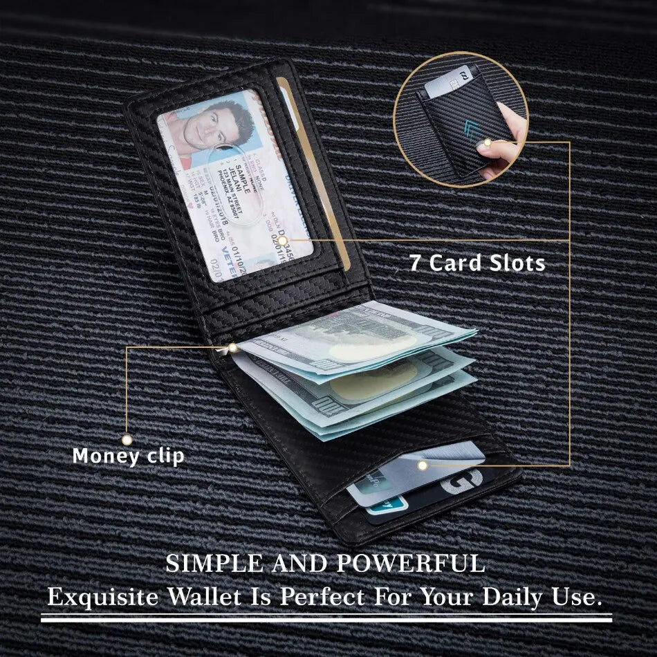 RFID Carbon Fiber Men's Wallet