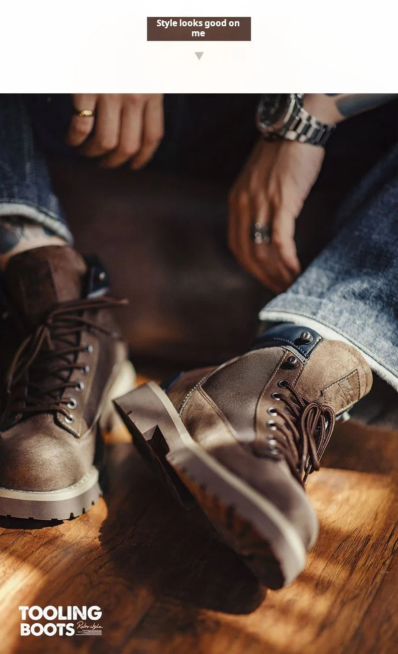 Maden Splice Suede Work Boots