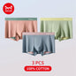 MiiOW Men's Antibacterial Boxers - 3Pcs Silky Summer Cotton Underwear