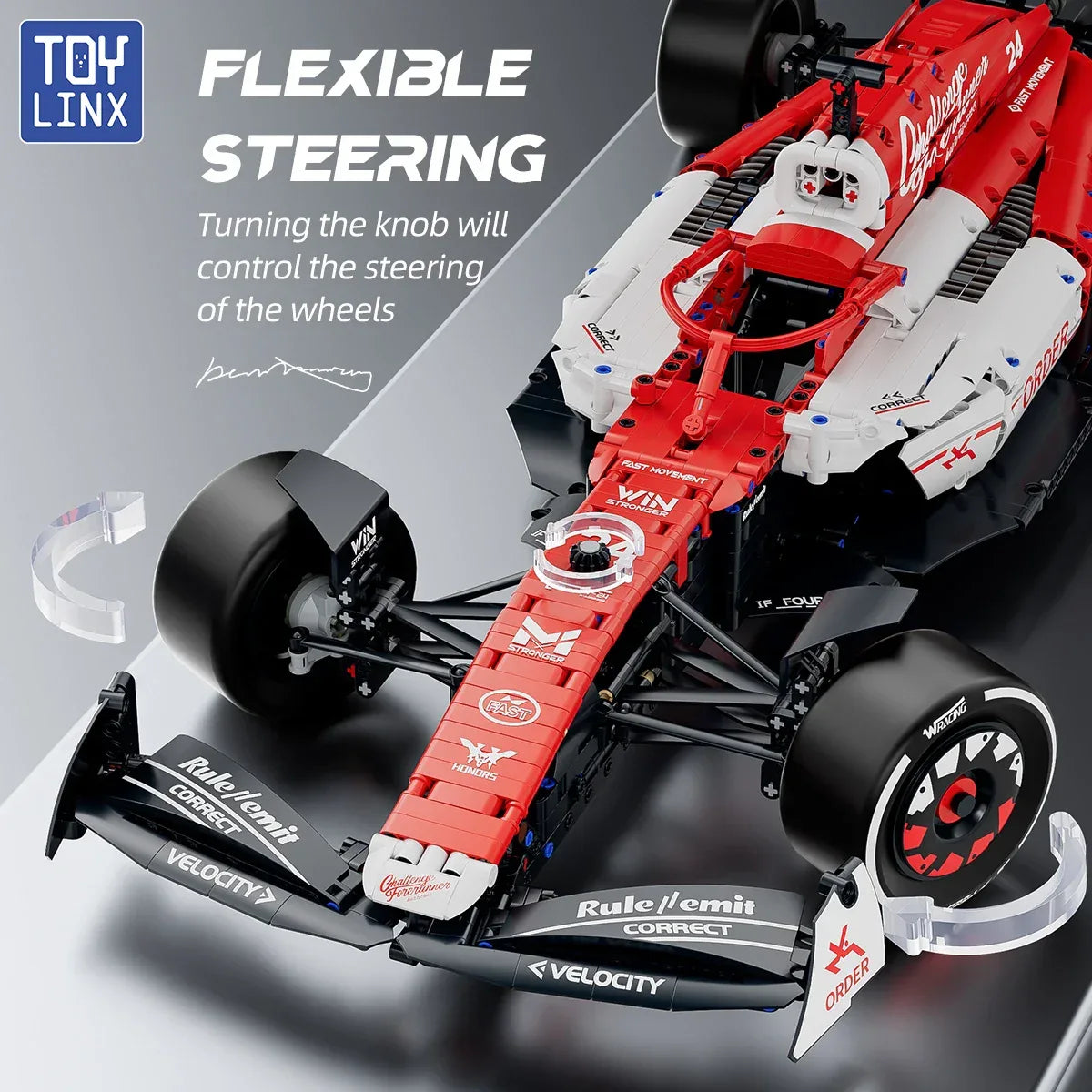 TOYLINX 1768PCS 1:8 F1 Race Cars Building Set - ShopHub