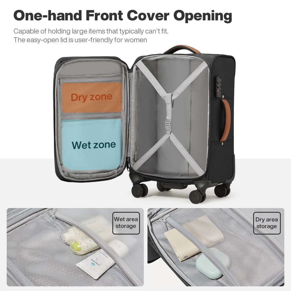Mixi Compact 20-inch Carry-on Suitcase