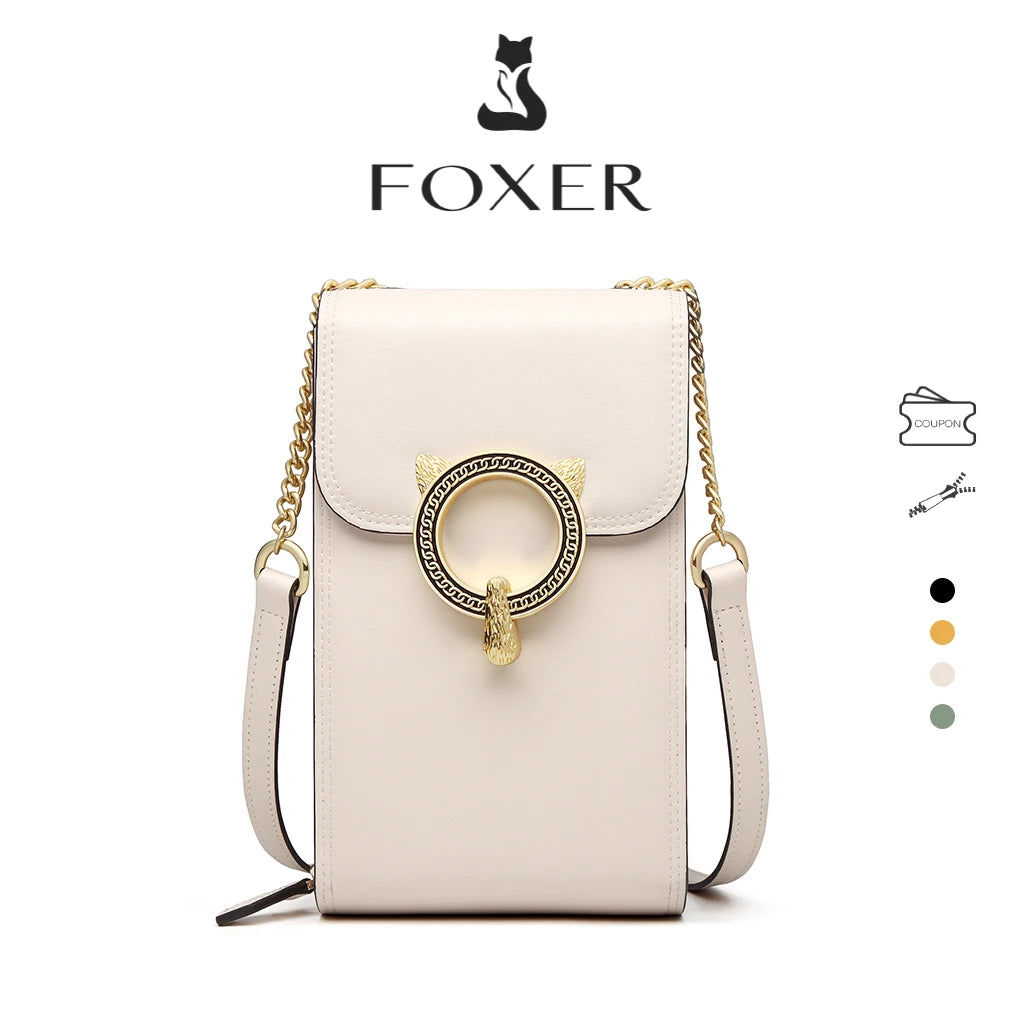 FOXER Split Leather Crossbody Bag