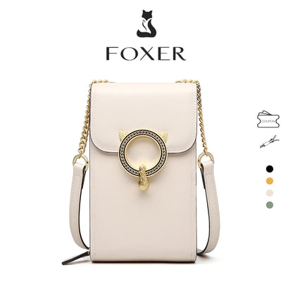 FOXER Split Leather Crossbody Bag