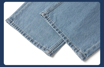 SIMWOOD High Standard 2026 Spring Summer New Baggy Style 12oz  Natural Hemp Cotton Blend  Fabric Jeans Men Vintage Denim Pants