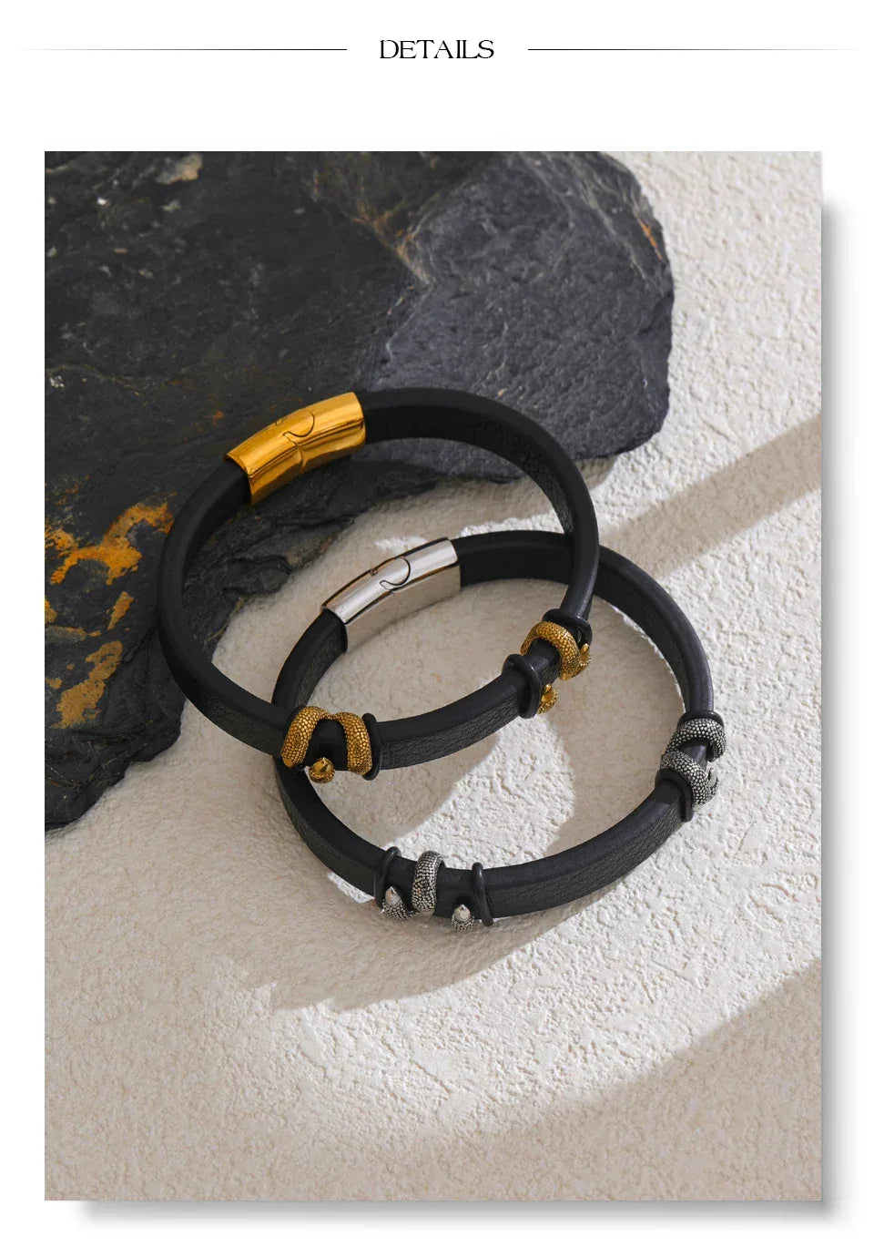 64mm Stylish Unique Leather Metal Claw Bracelet Bangle - ShopHub