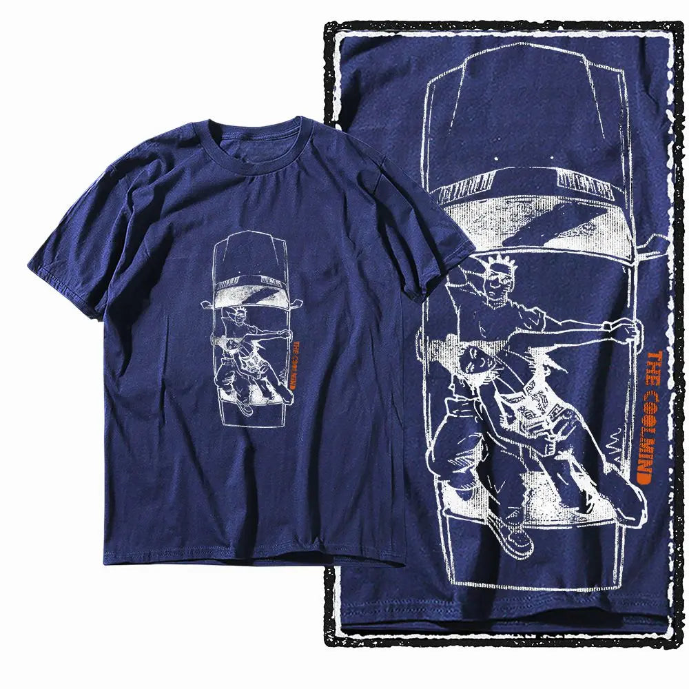 G11 NAVY Cotton Men's Big Size Car Theme Graphic T-shirt |  Streetwear Cool O-neck men's Tee Tshirt