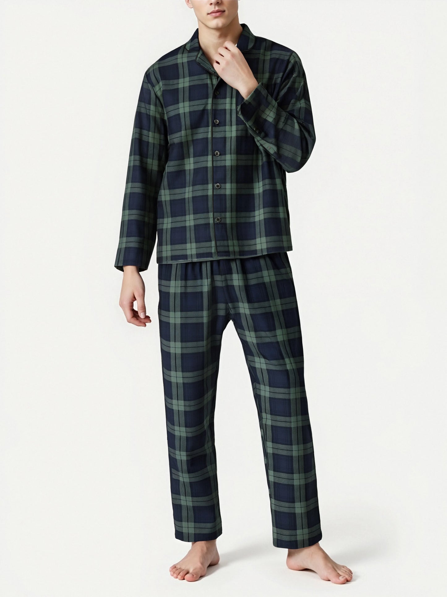 Men's Plaid Pajama Sets – Comfortable Lounge Sleepwear for Ultimate Relaxation