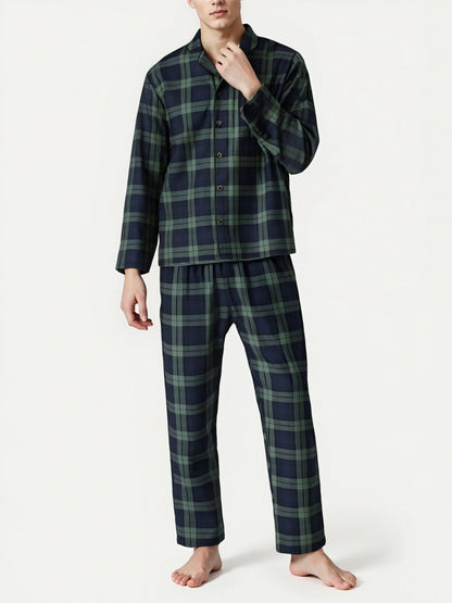Men's Plaid Pajama Sets – Comfortable Lounge Sleepwear for Ultimate Relaxation