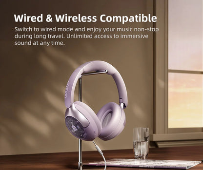 QCY H3 PRO Wireless Headphones with Adaptive ANC, 50dB Noise Cancellation, Hi-Res LDAC Audio, and Bluetooth 5.4 Dual Connection - ShopHub