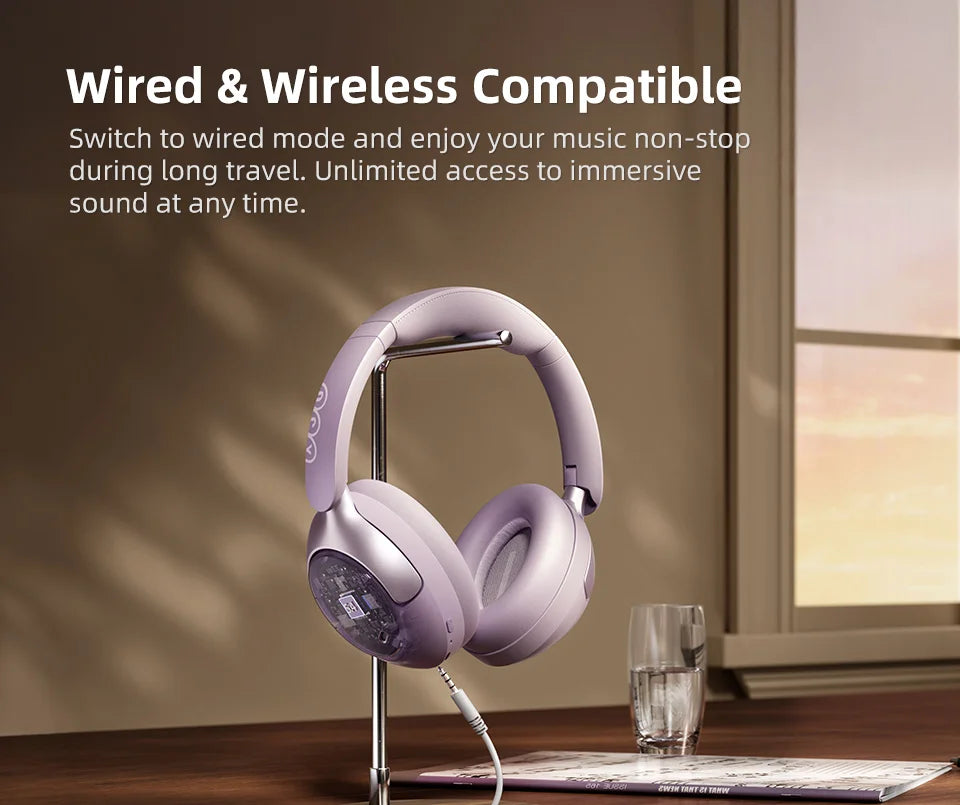 QCY H3 PRO ANC Bluetooth Headphones with 50dB Active Noise Cancelling and 55H Playtime