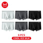 MiiOW Summer Cool Men's Underwear 6Pcs Antibacterial Ice Silk Boxershorts