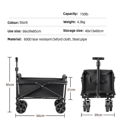 Foldable Portable Camping & Utility Cart – Heavy Duty Habicare
