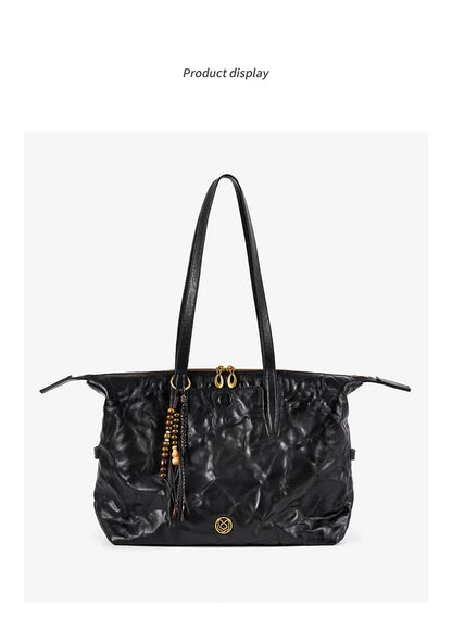 FOXER Luxury Genuine Leather Tote Bag
