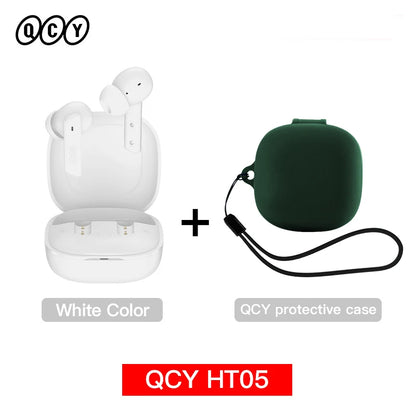 QCY HT05 ANC Wireless Earbuds - TWS Bluetooth 5.2 with 40dB Active Noise Cancellation and In-Ear Mics