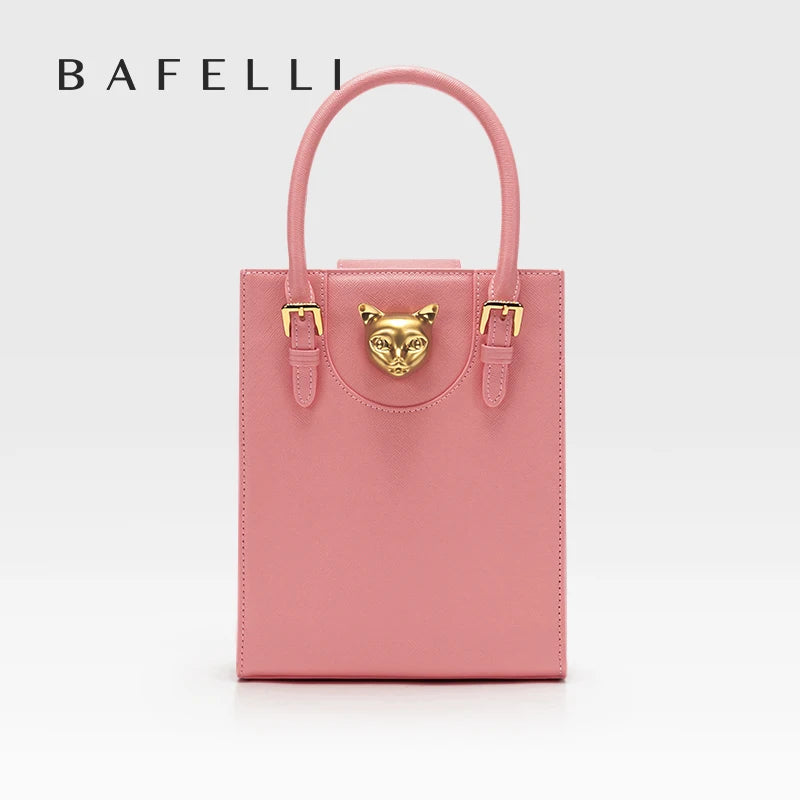 BAFELLI 2026 NEW WOMEN'S HANDBAG CAT LUXURY BRAND DESIGNER ORIGINAL STYLE TRENDING SHOULDER CASUAL BAGS MINI TOTE CROSSBODY