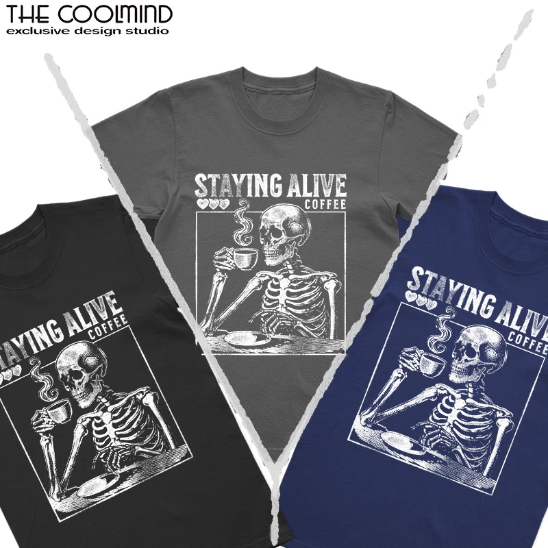 COOLMIND U0020 Skull Graphic Cotton Tee