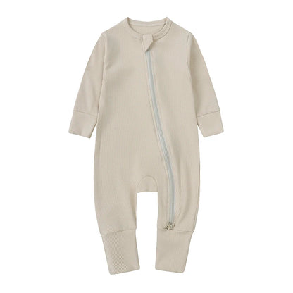 Kids Tales Little Cloud Ribbed Long-Sleeve Baby Romper