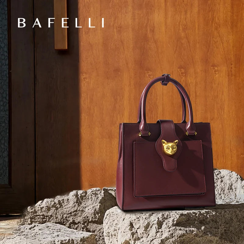 BAFELLI Soft Leather Multi-Compartment Commuter Tote
