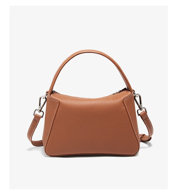 FOXER Lady's Handbag Cow Leather Shoulder Bag Small Size Crossbody Minimalist Style Bag Commute Work High Quality