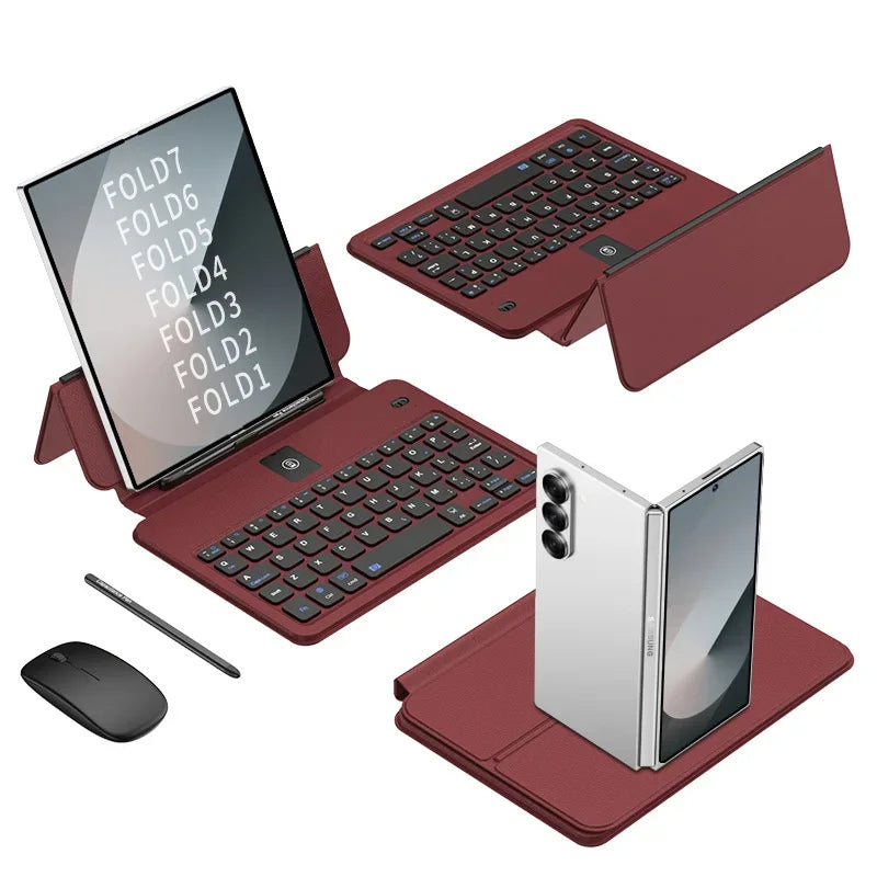 Fraternize Leather Fold Stand Keyboard Case - ShopHub