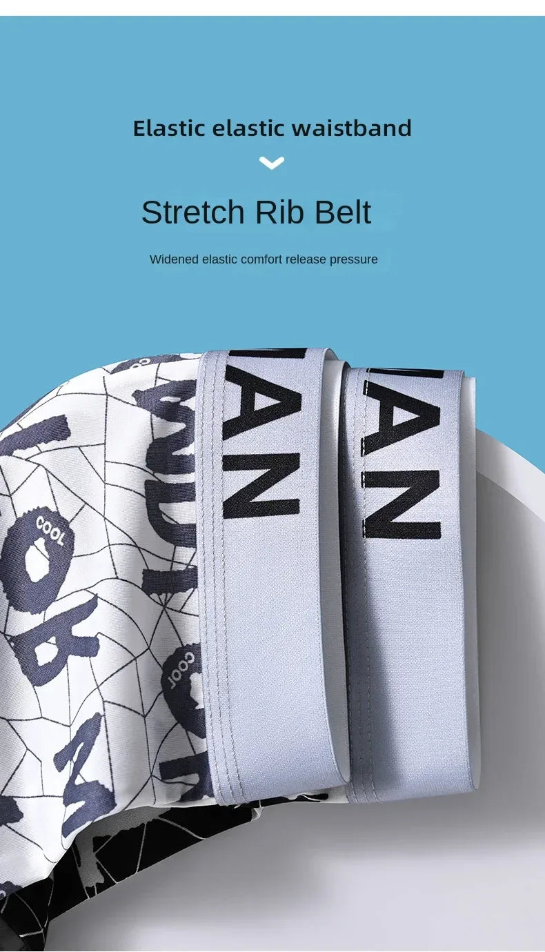 Men's Ice Silk Boxer Shorts - ShopHub